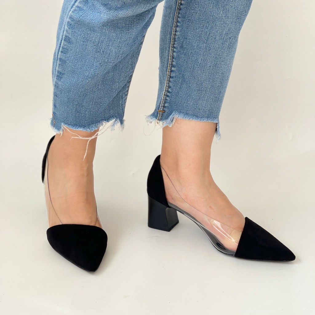 ZR ZARA SEPATU HAK VINYL SUEDE HIGH HEELS SHOES 01284