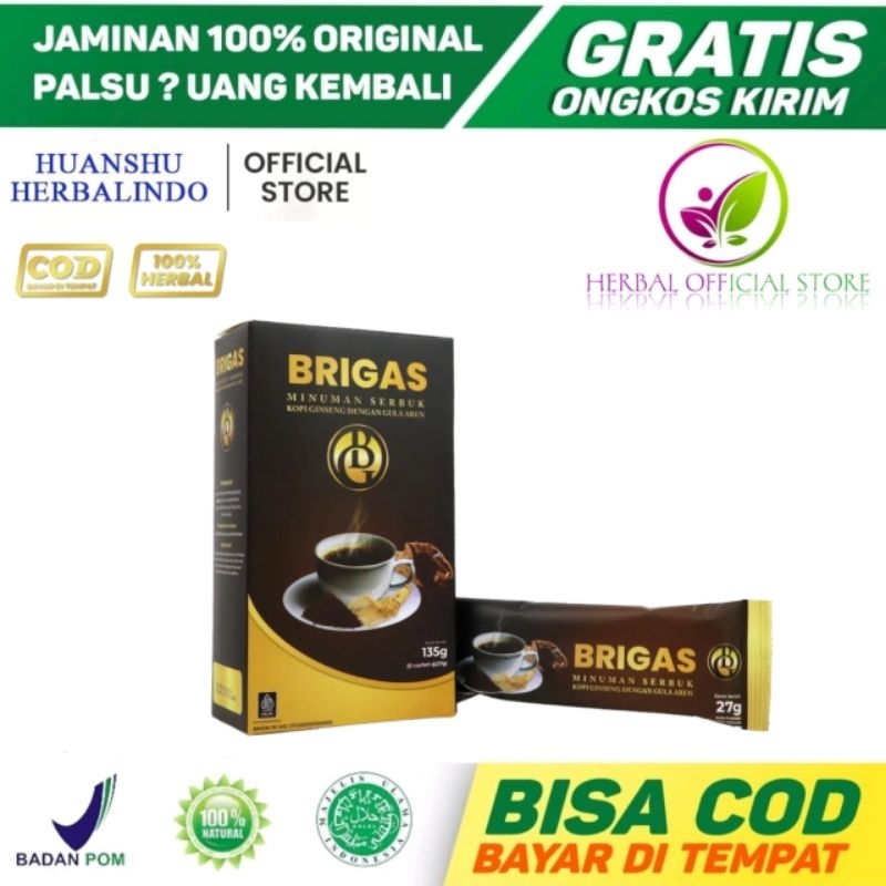 

KOPI BRIGAS BPOM HALAL ISI 5 SACHET & 10 SACHET KOPI STAMINA PRIA