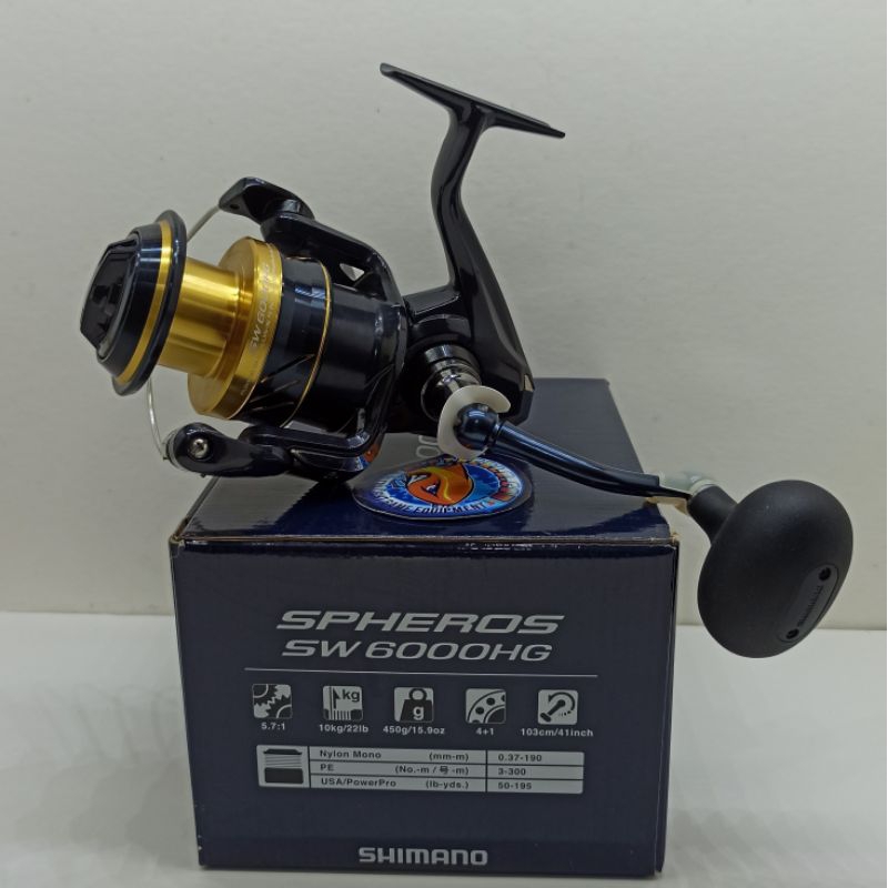 Reel Laut Shimano Spheros SW 6000 HG PG 6000PG 6000HG Model 2021