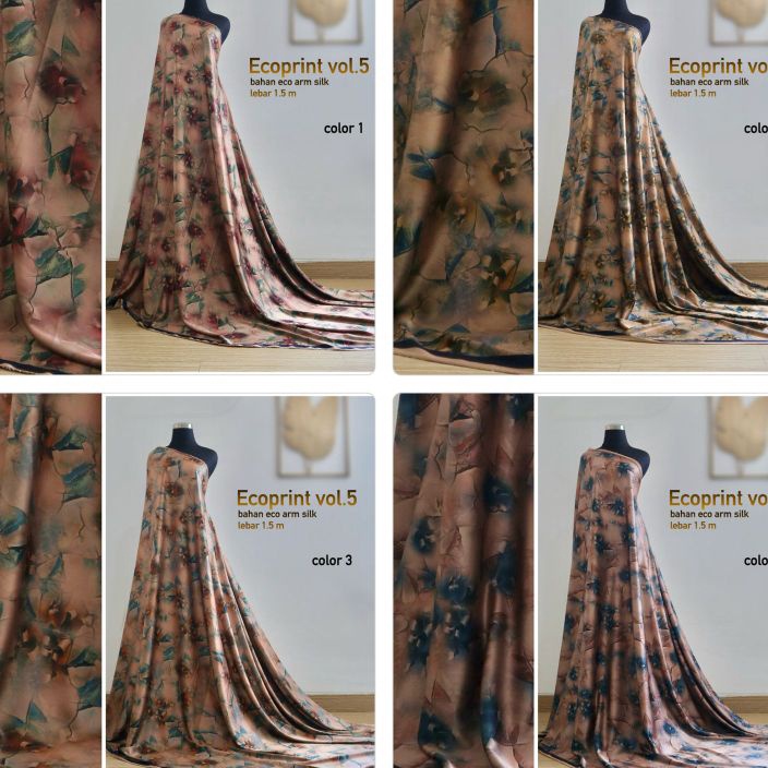 Terlaku.. GRATIS ONGKIR kain meteran ARM SILK ECOPRINT murah motif Abstrak | harga tertera untuk set