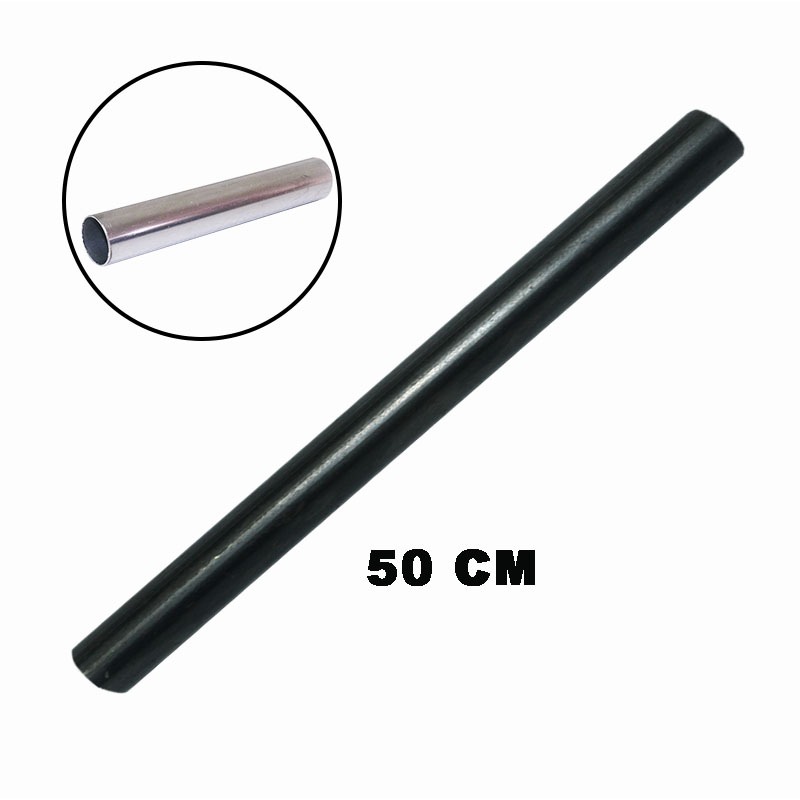 EELIC PIB-1/2IX1.2MM PIPA BESI HITAM BULAT POLOS 1/2"x1.2mm PANJANG 50CM COCOK UNTUK DIY MESIN-MESIN