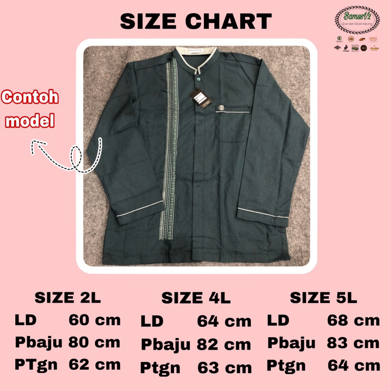 BAJU KOKO MAJIDAH JUMBO LENGAN PANJANG WARNA