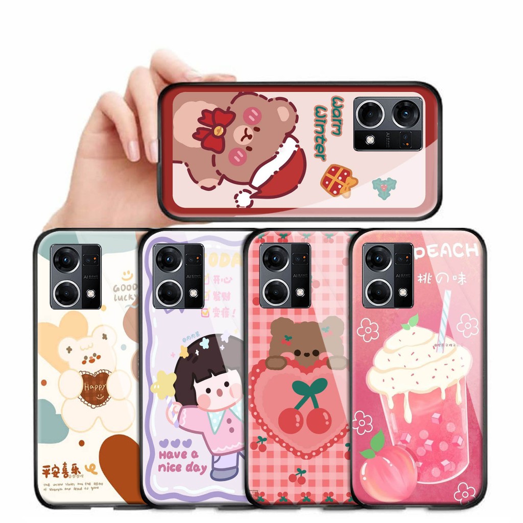 Case Kaca Reno 7Z 5G - Kesing Hp  Reno 7Z 5G  - Case Kaca Kilau Reno 7Z 5G  - Case VIVO Y36 (GC174)