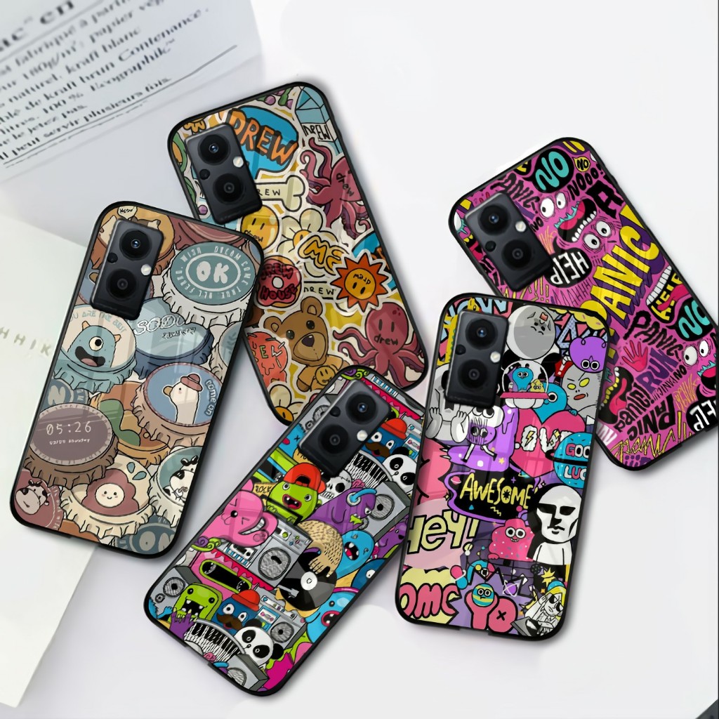 Case Kaca Reno 7Z 5G - Kesing Hp  Reno 7Z 5G  - Case Kaca Kilau Reno 7Z 5G  - Case VIVO Y36 (GC173)