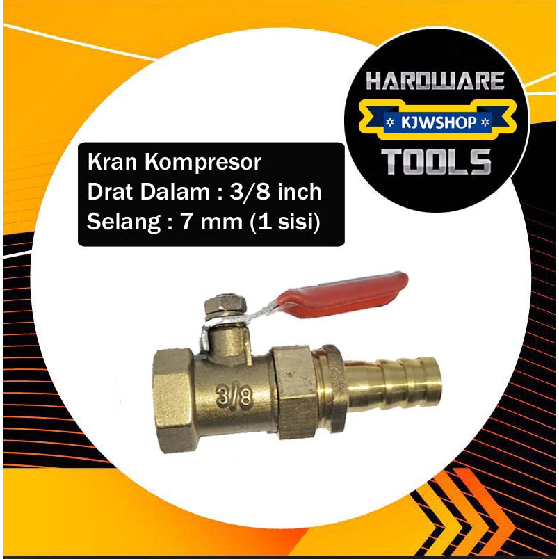 Stop Kran Keran 3/8 inch DD Ball Valve Angin Kompresor Air Nepel Naple Selang