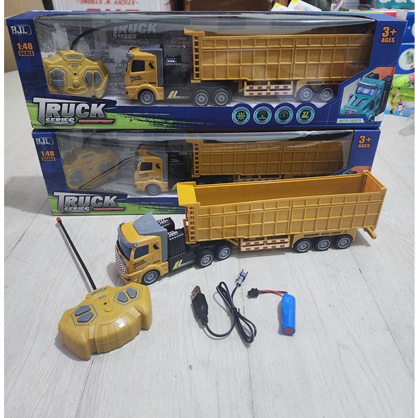 MAINAN ANAK RC CONTAINER TRUCK 12RODA TRUK MUATAN BARANG REMOTE