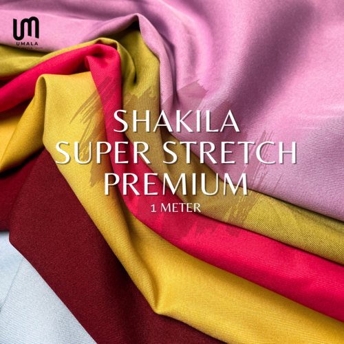 Kain Shakila Strech Premium Quality 1 Meter - Bahan Gamis, Tunik