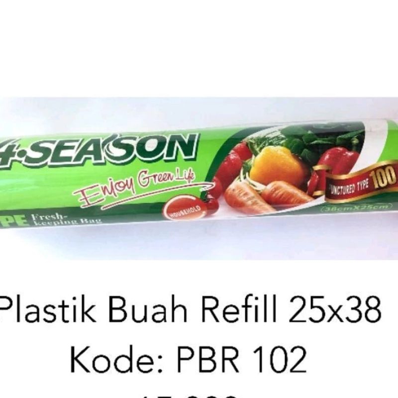 PLASTIK BUAH ROLL 100PCS / KANTONG BUAH SUPERMARKET / PLASTIK BUAH