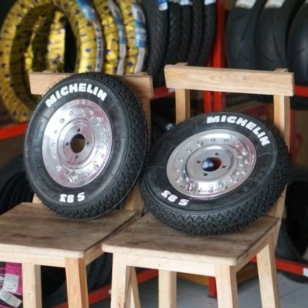 Velg Tubeless Modular Polish Set Ban Michelin S83 Ring 8 Vespa VBB Kongo