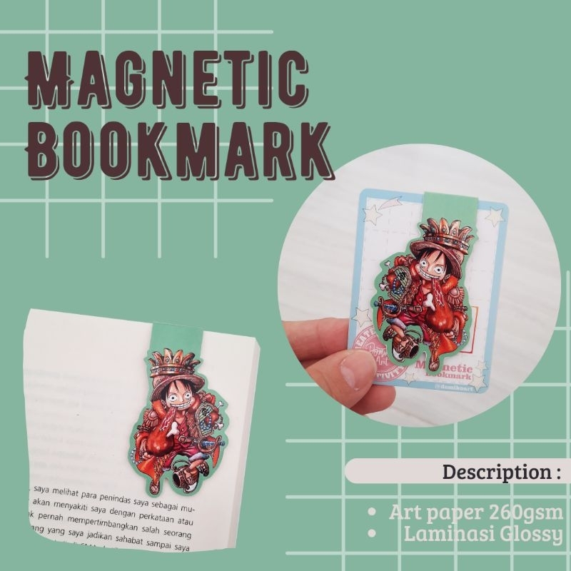 

Magnetic Bookmark Anime One Piece Luffy King