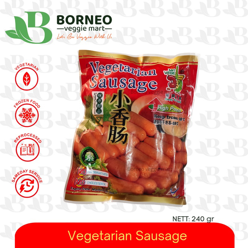

Vegetarian sosis / vegetarian sausage 240 gr