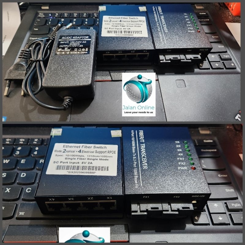 Media Converter Fiber Optic 2 FO 4lan 2FO 4Lan 2sc 4lan support POE