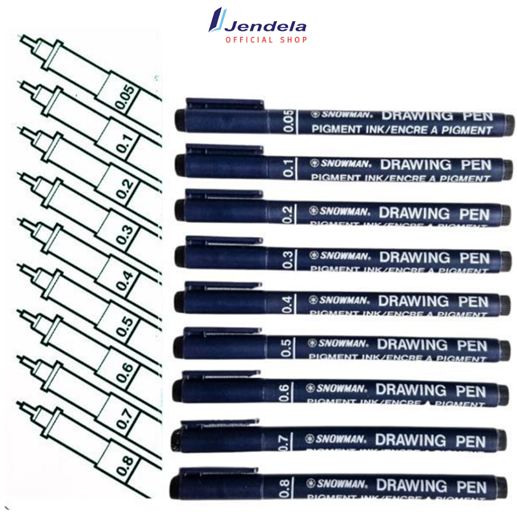 Snowman Drawing Pen Calligraphy 1.0 2.0 3.0 Harga Satuan ATK