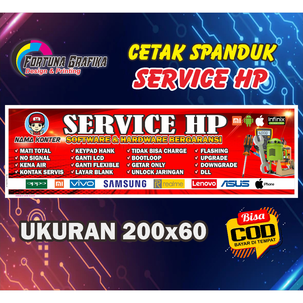 Spanduk Servis HP/Banner Service HP