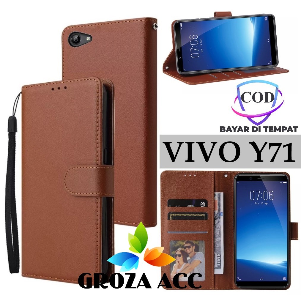 Flip Case VIVO Y71 Case Wallet Kulit Casing Dompet Case Wallet Leather Flip Case VIVO Y71 Casing hp 