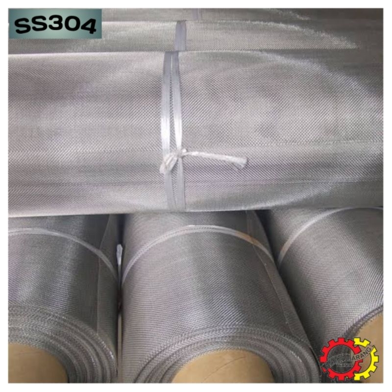 Wiremesh Stainless SS304 , Mesh 80 dan 100, Lebar 1 meter