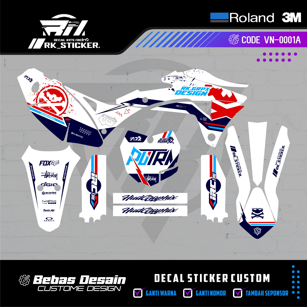 DECAL KLX GORDON STRIPING KLX GORDON FREE CUSTOME DESIGN