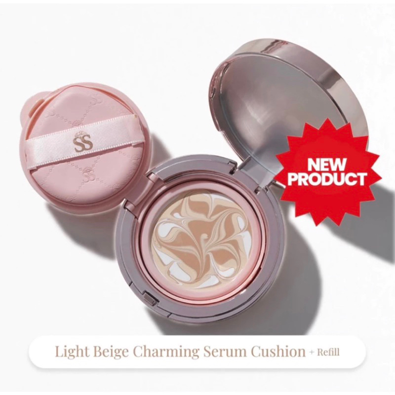 Light Biege Charming Serum Cushion+ Reffil SS| Cushion Serum Shellasaukia Original
