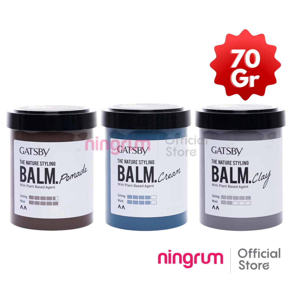Ningrum - Gatsby The Nature Styling Balm | Cream | clay | Pomade | Hair Styling Pria 9023