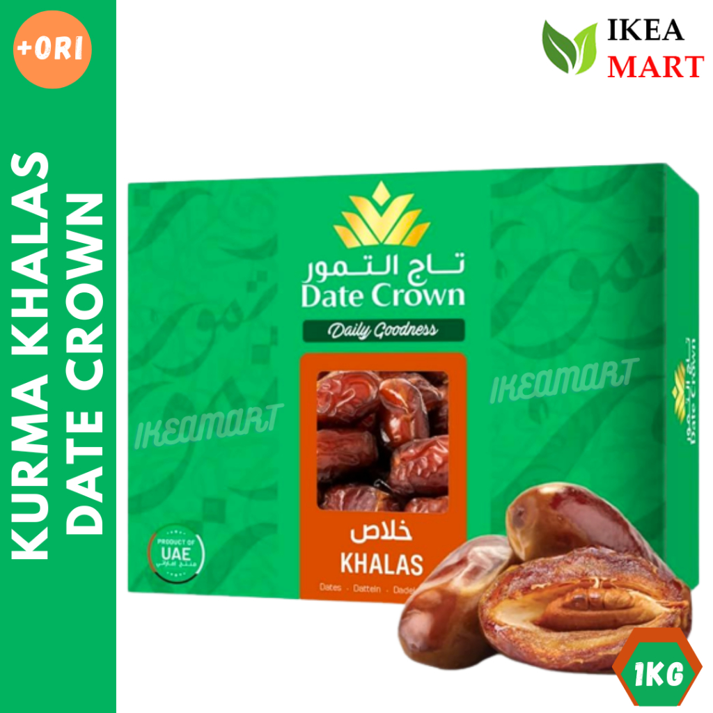 

Kurma Khalas - Kurma Date Crown Lembut & Empuk Kurma Date Crown Khalas 1kg Kualitas Premium