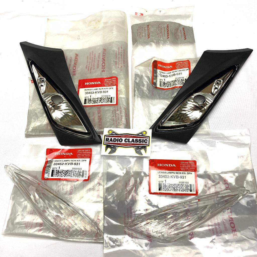 MIKA SEIN DEPAN + REFLEKTOR KIRI KANAN HONDA VARIO 110 KARBU CW ORI AHM 33452KVB931 33402KVB931