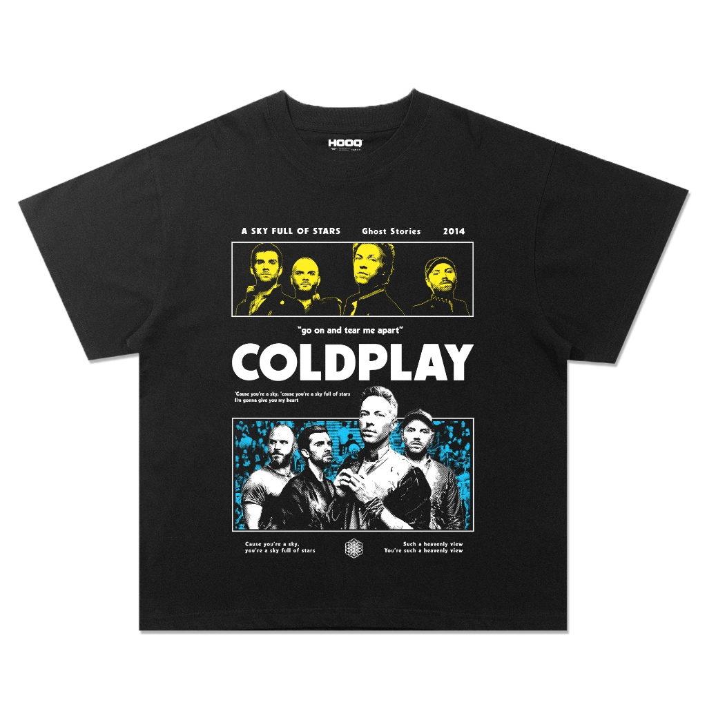 Kaos coldplay oversize t-shirt coldplay band t-shirt