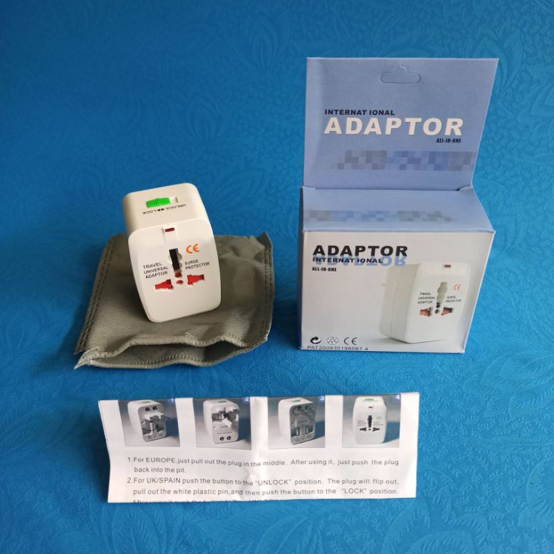 Colokan Travel Universal Adaptor International Colokan Luar Negeri Charger HP Tablet