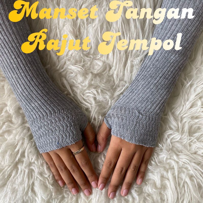 Manset Tangan Rajut Panjang Wanita Handsock Rajut Wanita Muslimah