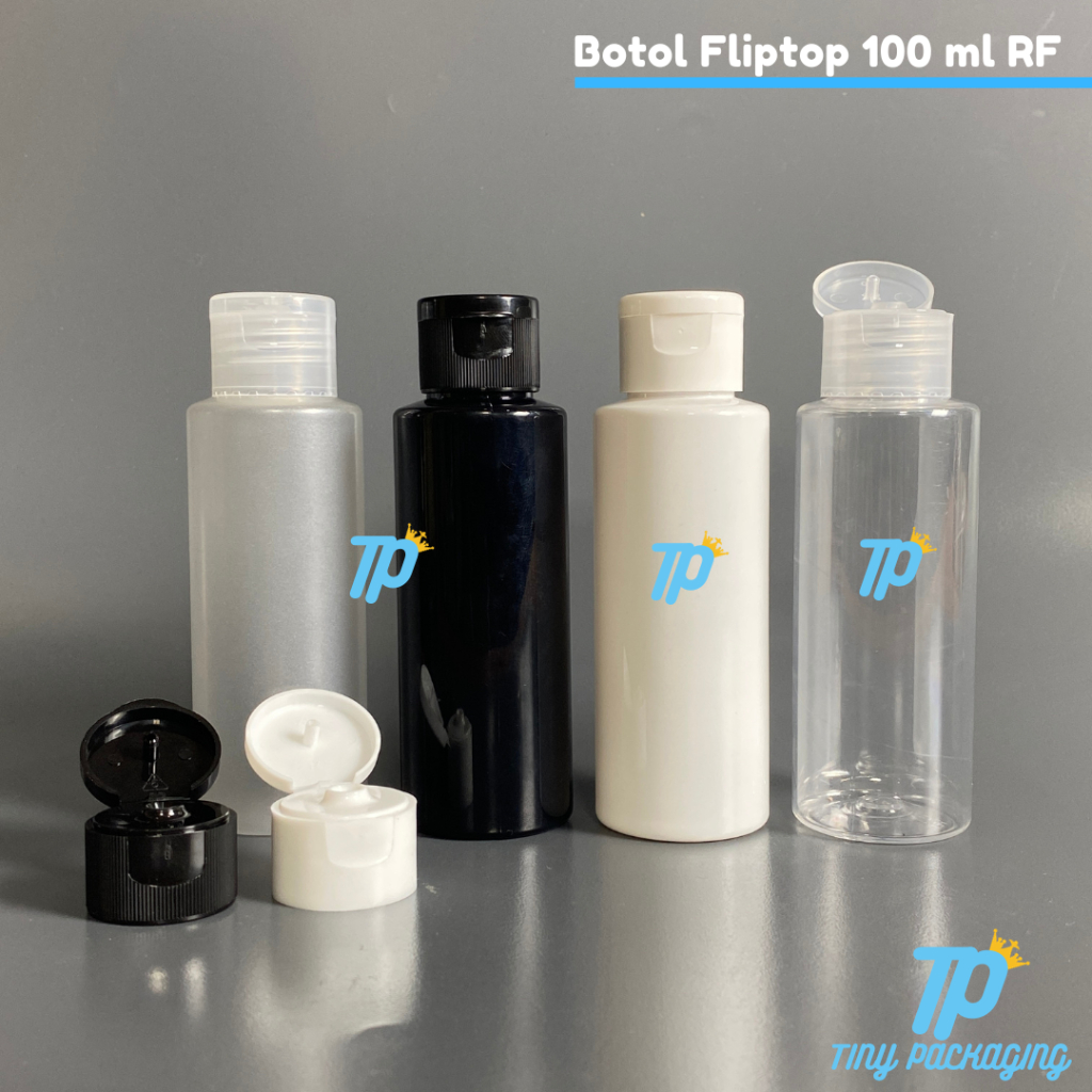 Botol Fliptop 100 ml | Botol 100 ml Fliptop | Botol Plastik Fliptop 100 ml - RF
