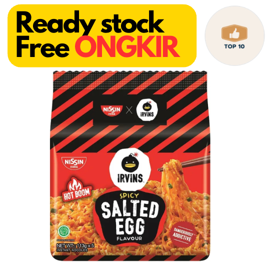 

Nissin Irvins Salted Egg Spicy Flavour / Mie Salted Egg Irvins Original 1pcs