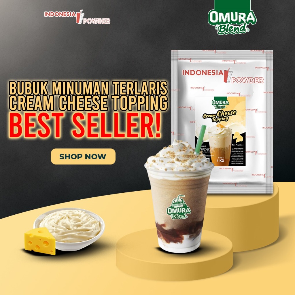 

[TOPPING] Cream Cheese Toping Premium Krim Keju Premium 1 Kg & 500 Gr Omura Powder