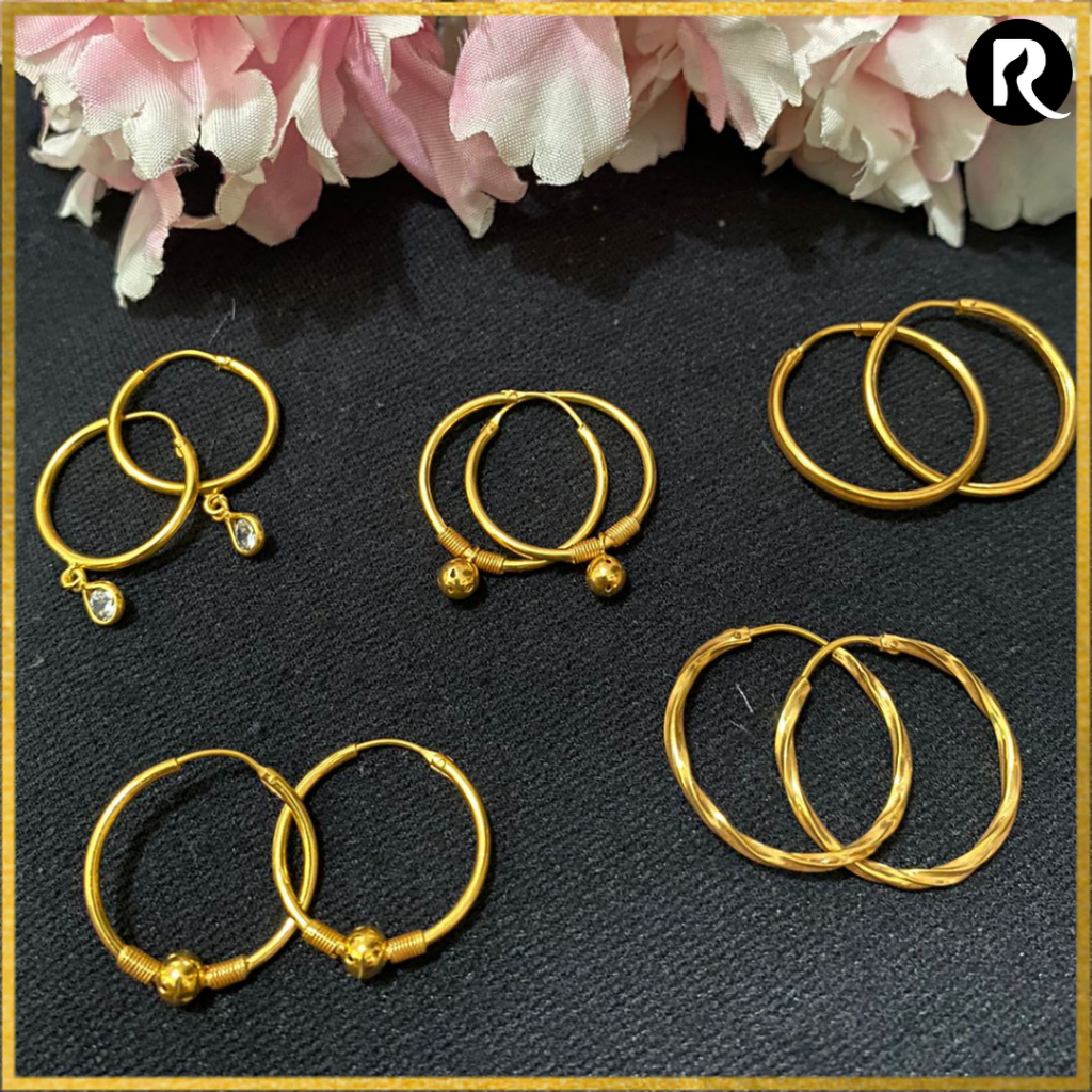 Anting Ring Emas Muda Asli Dewasa 1 gram Kualitas Tinggi
