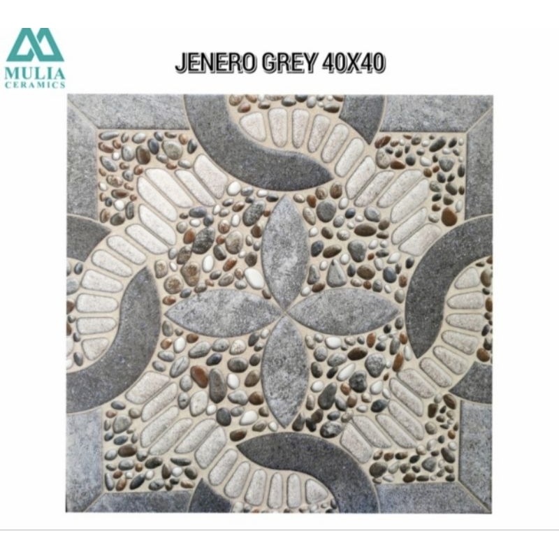 Keramik Kasar Untuk Garasi Atau Teras 40x40 New Jenero Grey