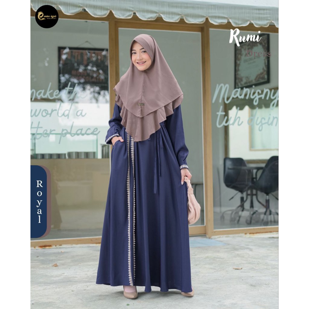 Rumi dress by emka hijab / dress set / gamis set / baju muslim