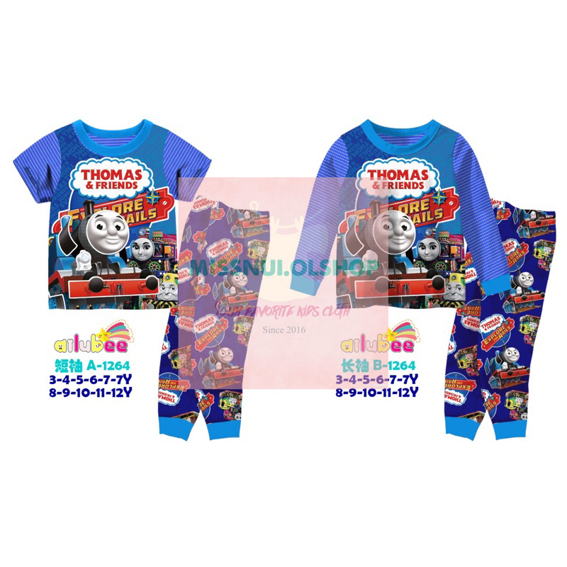 [READY] PIYAMA BAJU TIDUR ANAK LAKI LAKI GAMBAR KARTUN AILUBEE A B - 1263,1264 THOMAS A B - 1273