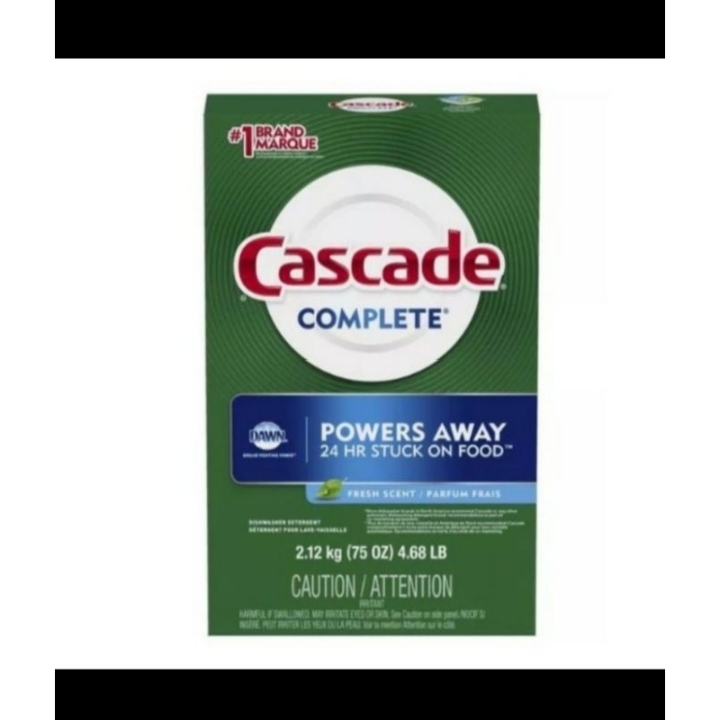 cascade complete power away diswasher detergent cuci piring 2.12kg
