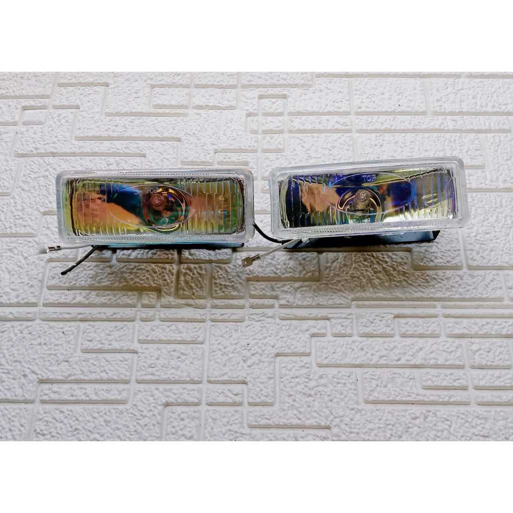 LAMPU TEMBAK / LAMPU SOROT / Fog lamp MODEL KOTAK KACA PELANGI UNIVERSAL MOTOR MOBIL