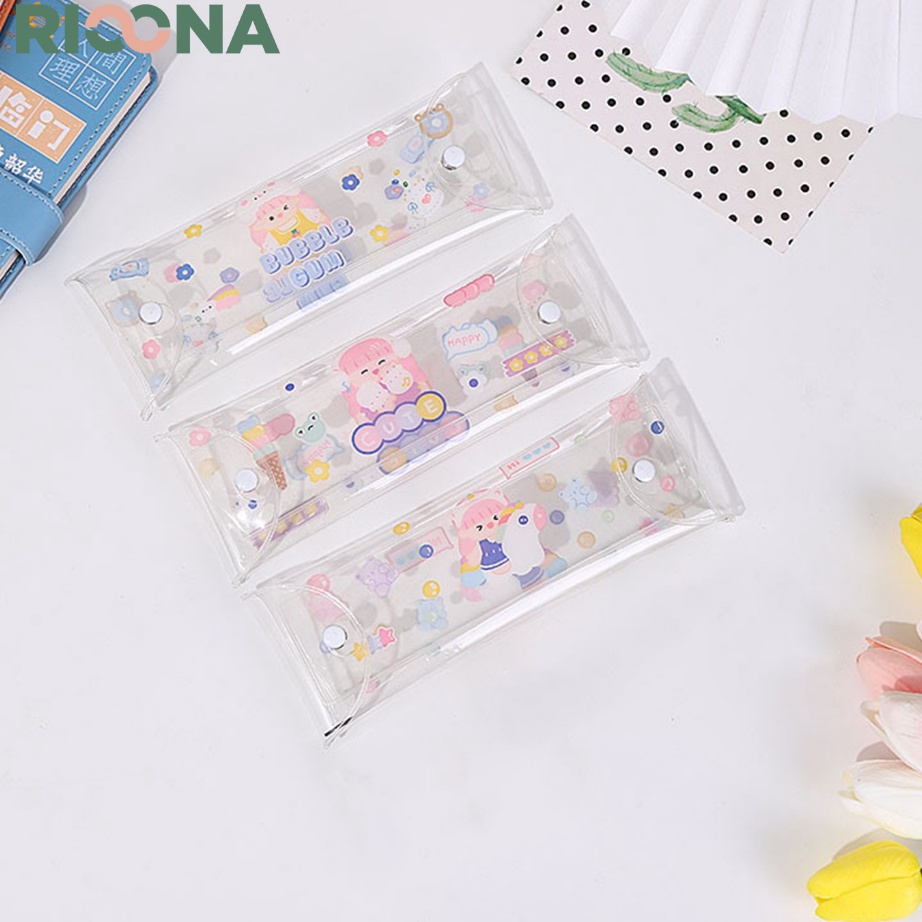 

Ready Pouch Kosmetik Transparan Tas Make Up Transparan bahan Mika Tempat Pensil Tempat Alat Tulis