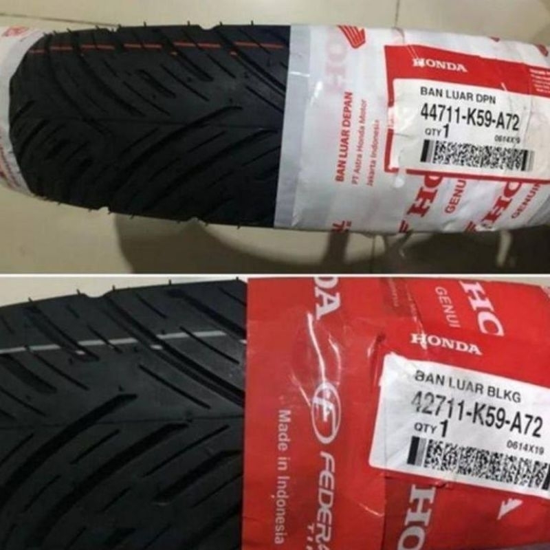 PAKET BAN MOTOR MATIC HONDA AHM FEDERAL 90/80 & 100/80 RING 14 TUBELESS