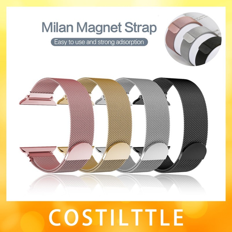 ORIGINAL STRAP MILANESE LOOP MAGNET UNTUK APPLE WATCH 6 5 4 3 2 1 T500 T55 T800 T900 STAINLESS STELL