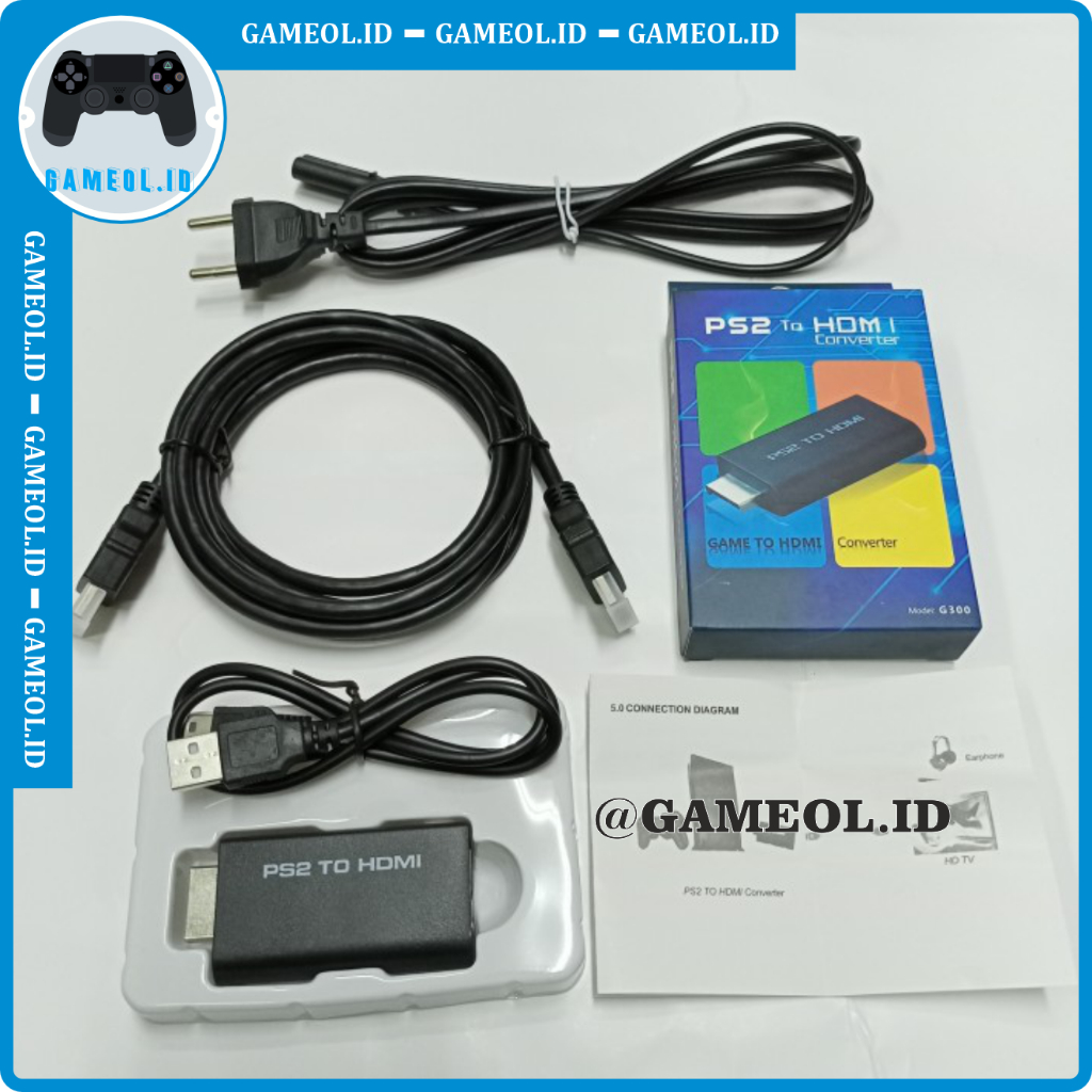 kabel ps ke tv /konverter hdmi ps2/kabel hdmi/kqbel usb 3.0 kualitas bagus