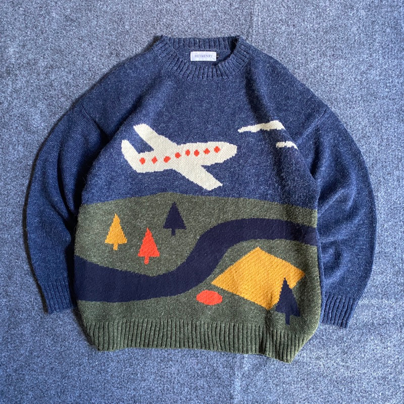 Knitwear Plane Landscape Heyhenry