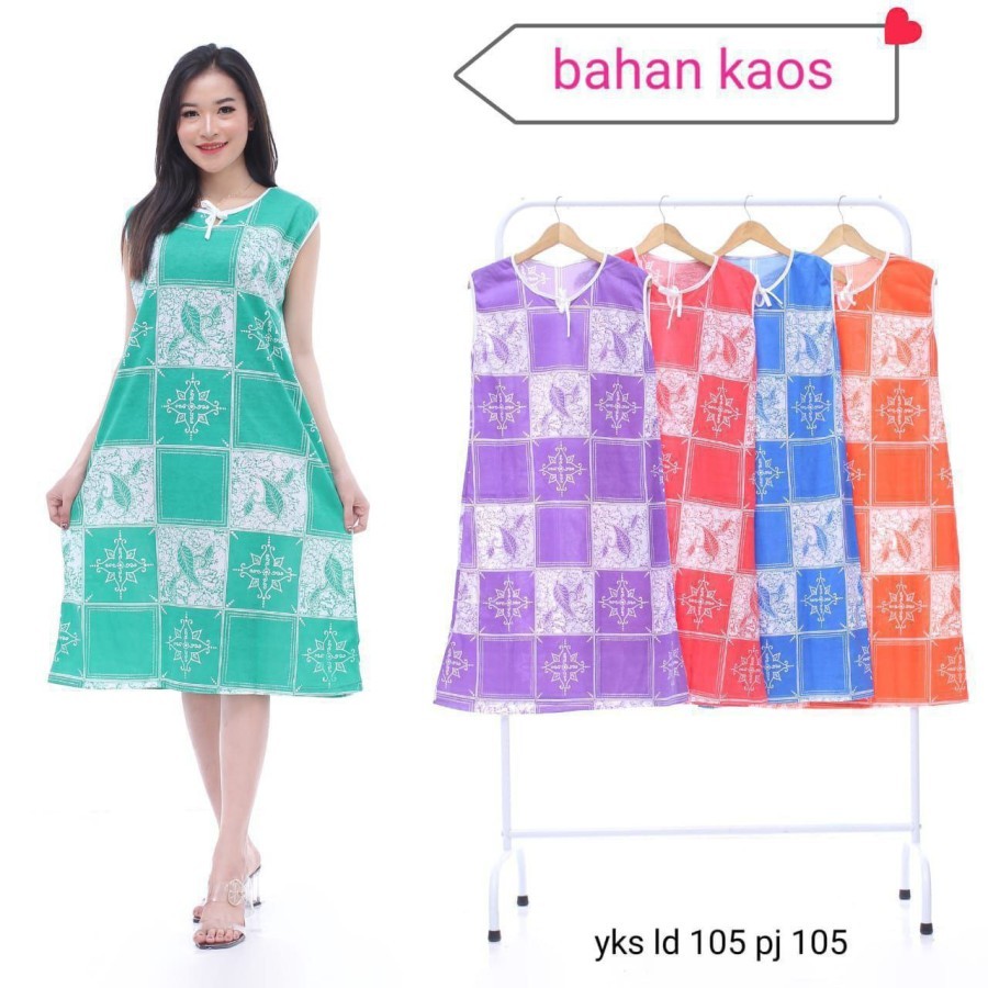 daster kaos yukensi-daster yukensi motif pelangi - Print