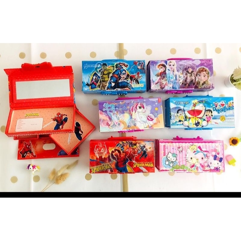 

tempat/kotak/tepak pensil sandi/kode susun 3 hologram