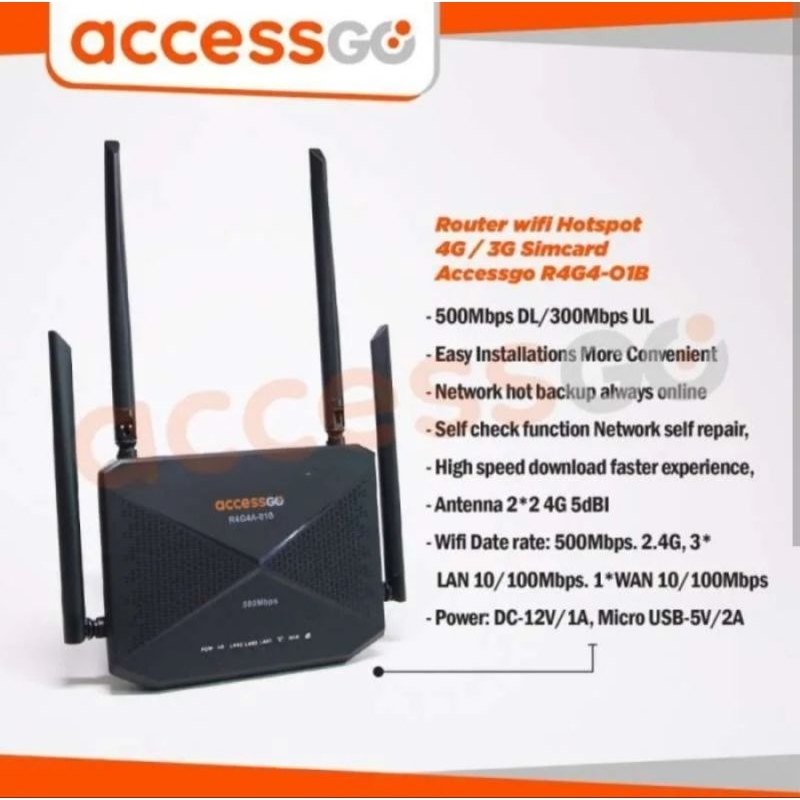 [LIKE NEW] Accessgo R4G4A-01B modem router wifi bekas / second / seken / sekon 4G LTE Unlock All Operator