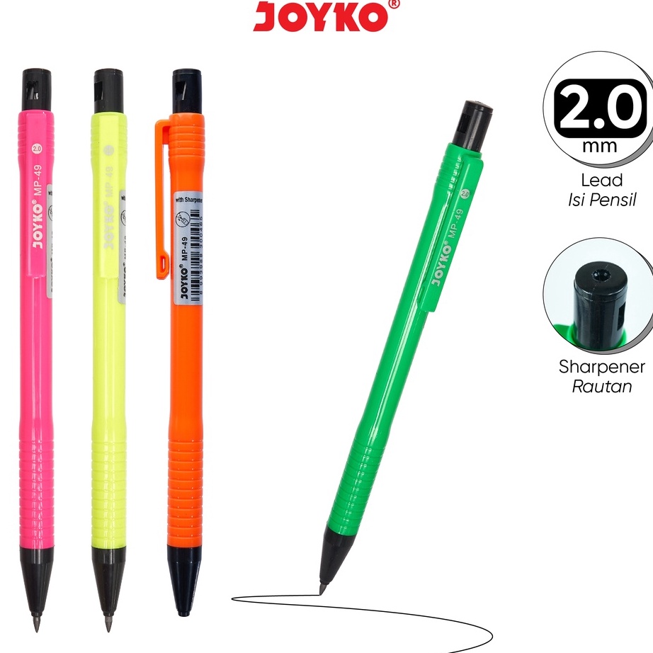 

Model Baru Mechanical Pencil Pensil Mekanik Joyko MP-49 2.0 mm Terbaru