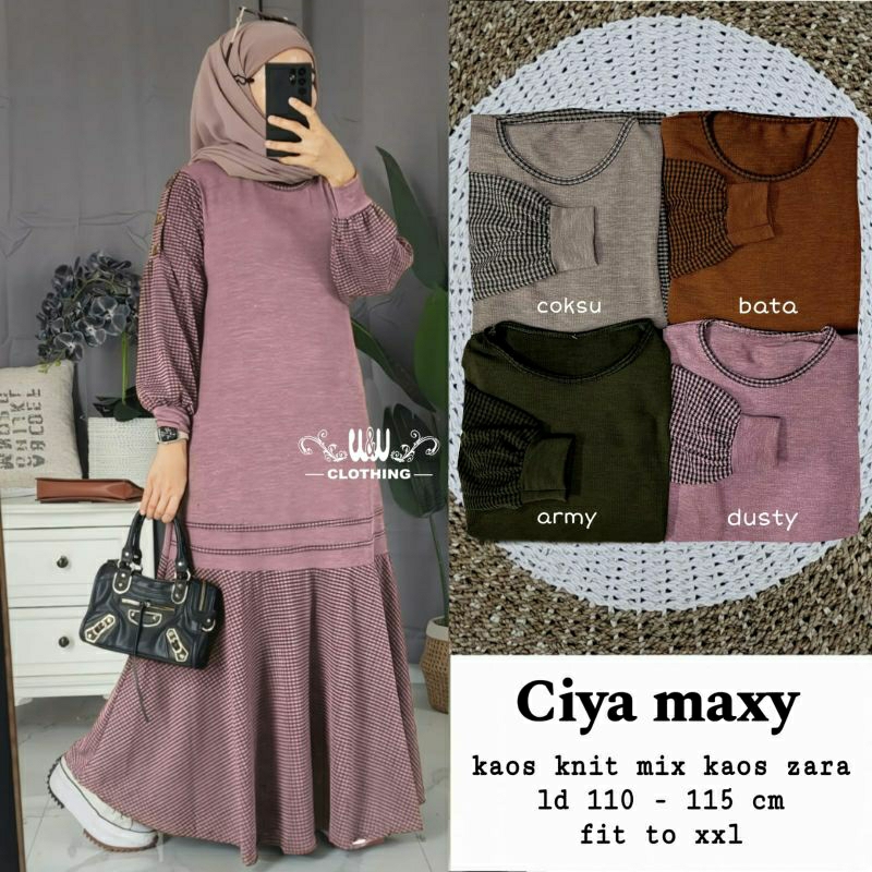 Original W&w Ciya Maxy Zorra Nikky Maxy Fashion Pakaian Muslim Wanita Remaja Bumil Besar Gamis Dress