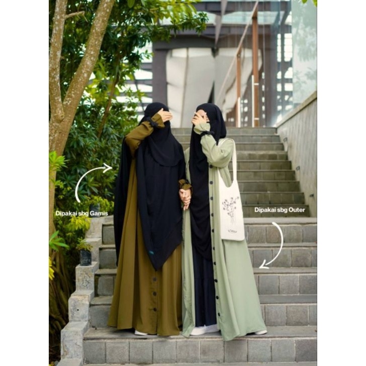 Baru ABAYA HABEEBA BY MAHIRA INDONESIA | ABAYA SEMI OUTER | GAMIS SYAR'I | DRESS SYAR'I.