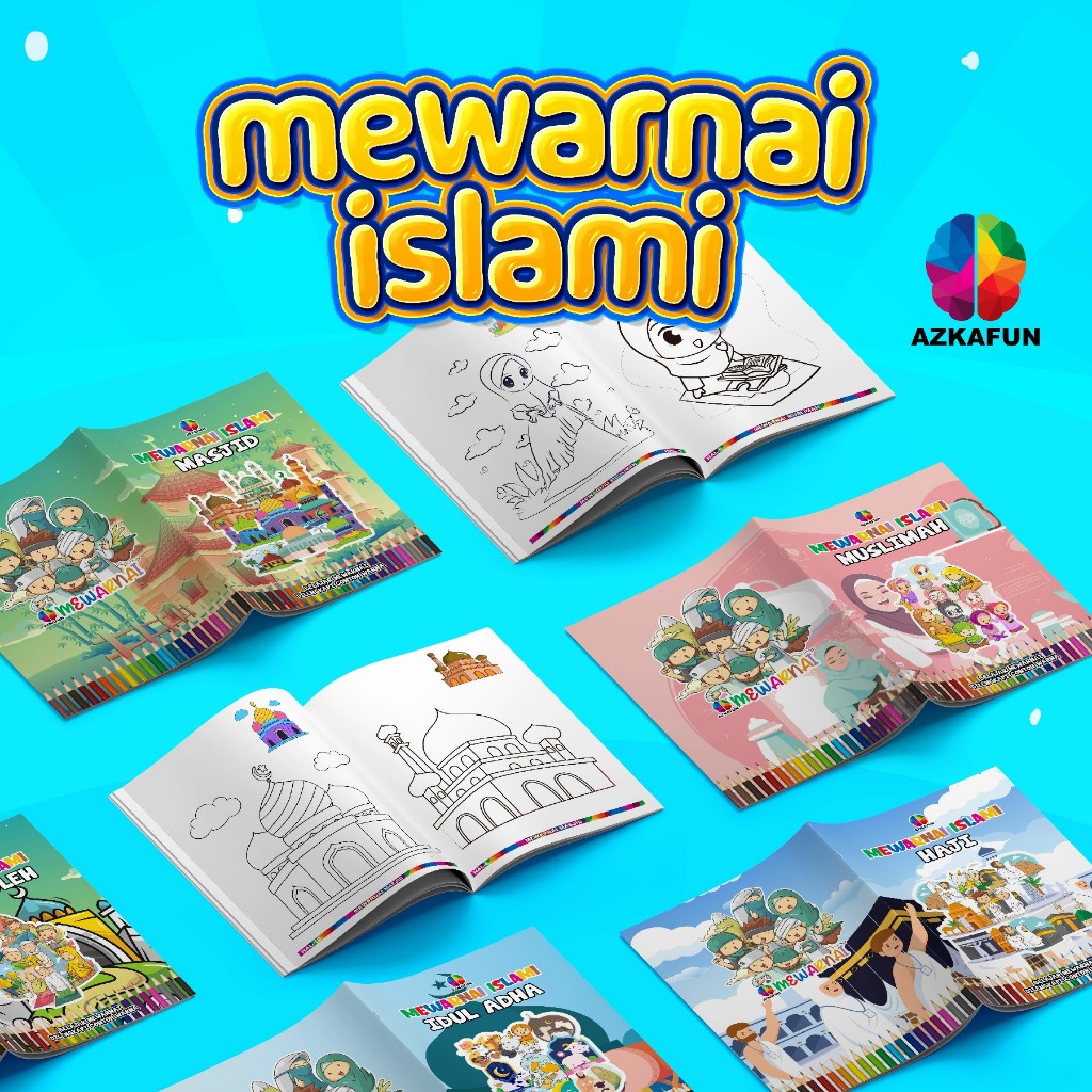 

Buku Mewarnai Anak edisi Islami / Buku Gambar Mewarnai / Islamic coloring book