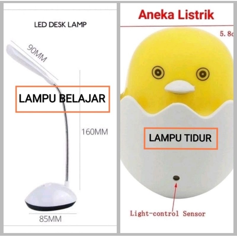 Lampu LED / Lampu Meja belajar / Lampu portabel / Lampu Belajar